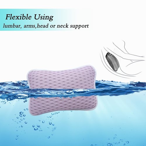 Bath Pillows for tub,Home Spa Pillows for Bathtub, Hot Tub,Head and Neck Support with 2 Strong Suction Cups,Purple