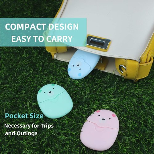 BAIKAFU 6 Boxes (300 Sheets) Mini Portable Disposable Travel Paper Soap Sheets Foaming Hand Washing Bath Scented hand soap for Indoor, Outdoor, Travel, Camping Hiking