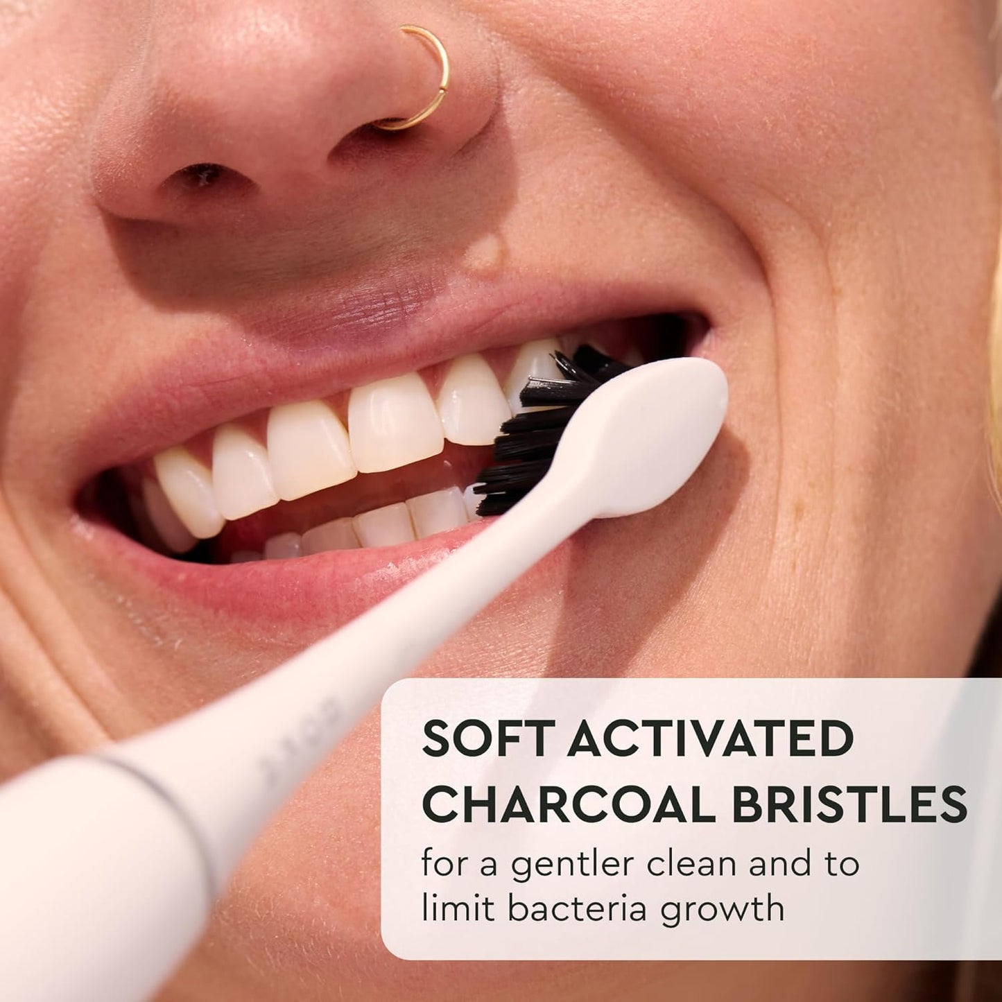 Boka 3.0 Electric Toothbrush - Rechargeable Sonic Toothbrush with Charcoal Bristles - 2 Heads Included