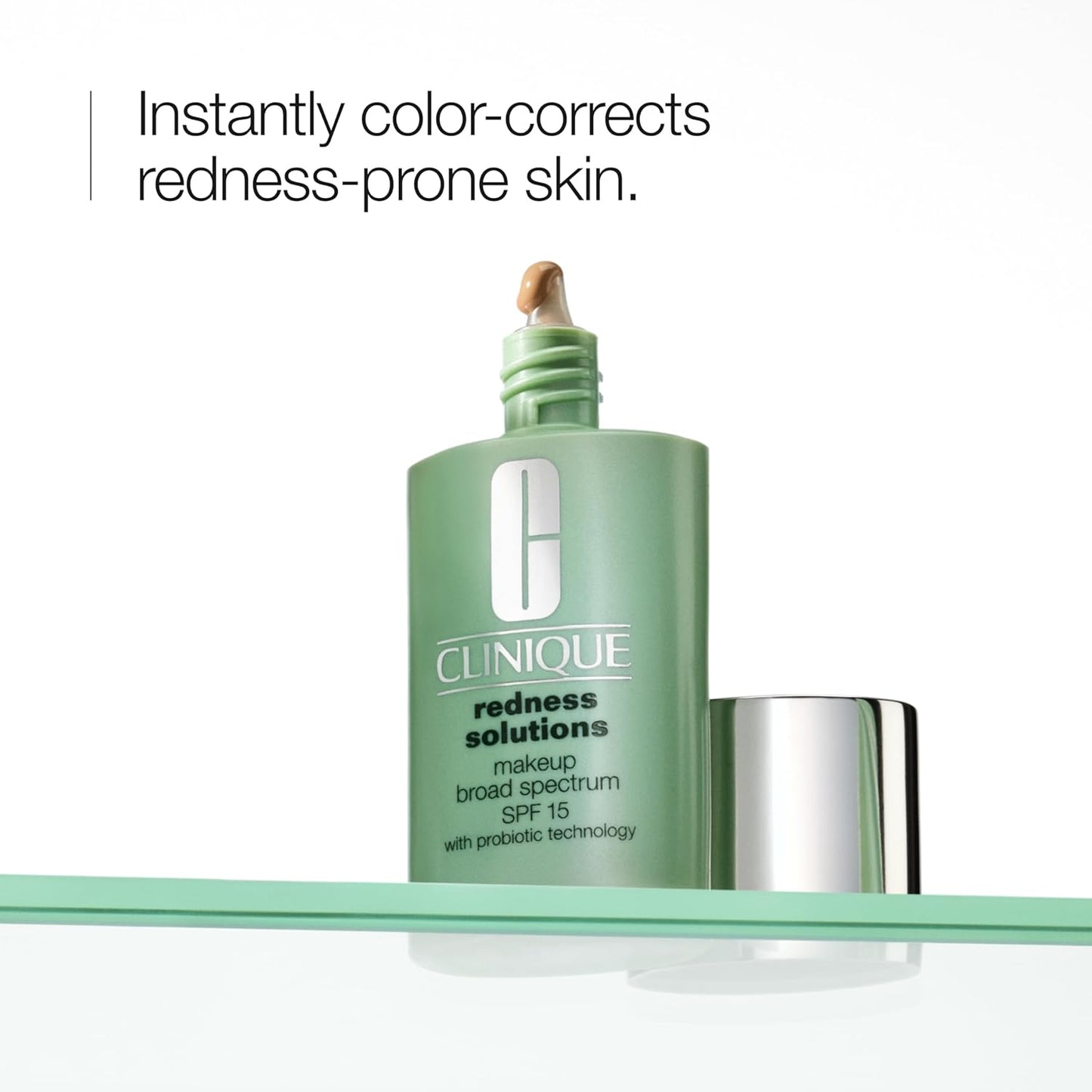 Clinique Redness Solutions Liquid Foundation - SPF 15, Probiotic Technology, Medium Coverage | Natural Finish