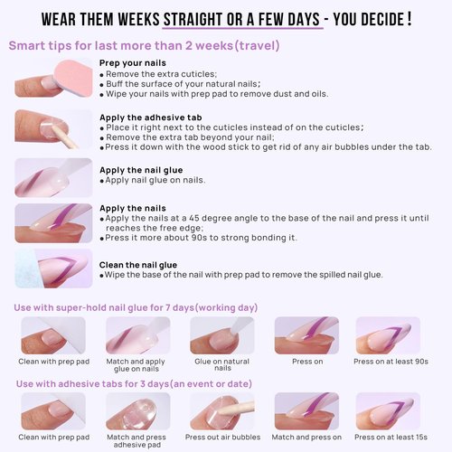 BTArtbox Press On Nails Short - Red Press on Nails, Short Oval Fake Nails with Nail Glue, Natural Reusable Glue On Nails in 16 Sizes Soft Gel Nail Kit, Mulled Wine