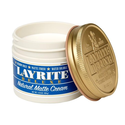 Layrite Natural Matte Cream - Mild Hold Styling Cream | 4.25 Ounce (Pack of 2)