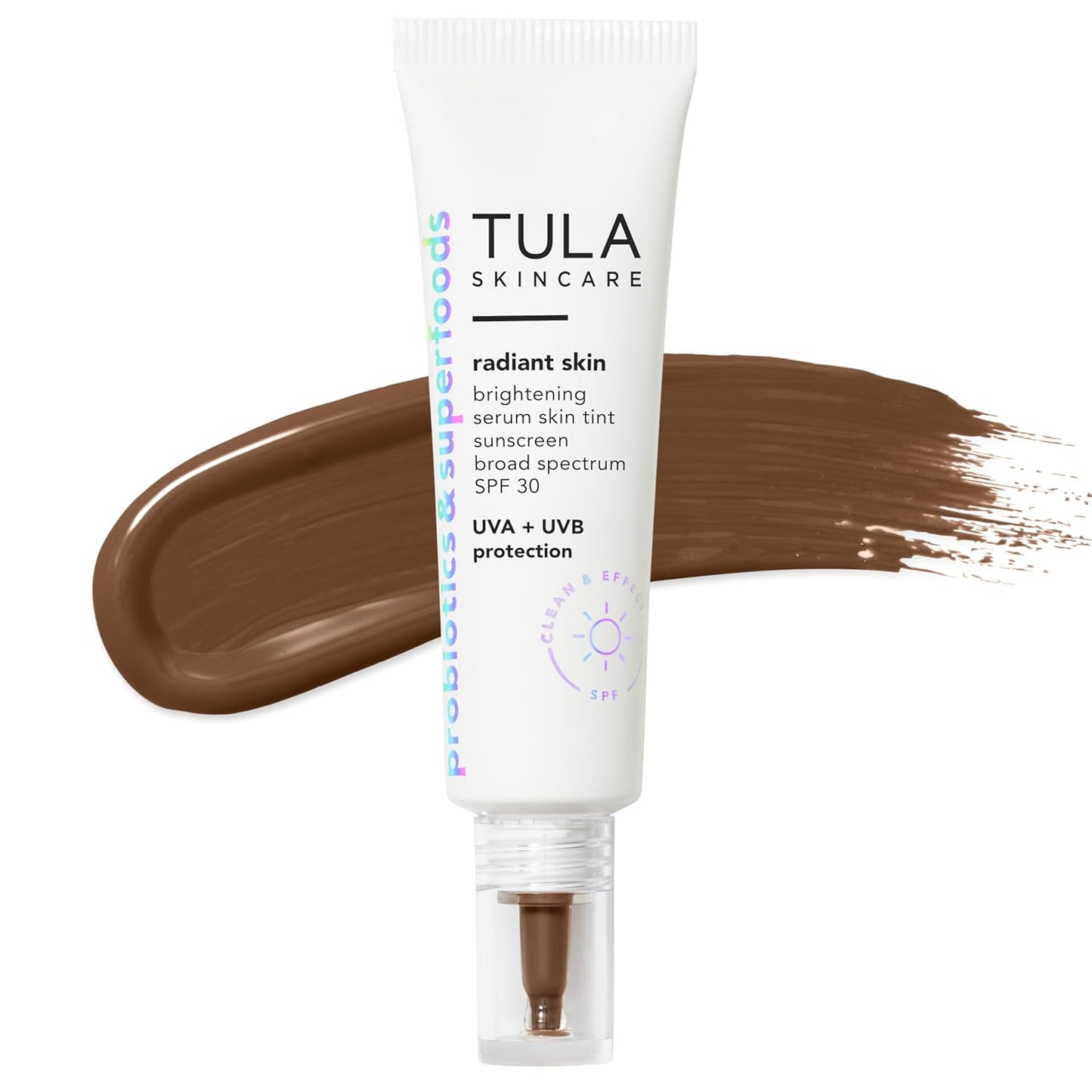 TULA Skin Care Radiant Skin Brightening Serum Tint - SPF 30 Facial Sunscreen | 1.0 fl. oz.