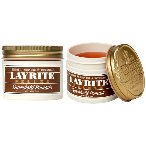 Layrite Deluxe Superhold Hair Pomade - Maximum Hold & Shine | 4.25 oz | 2 Pack