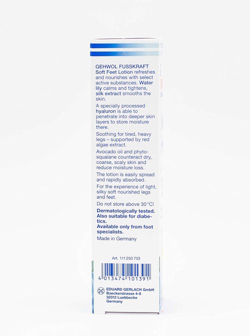 GEHWOL Soft Feet Lotion - Water Lily Scent for Moisturizing Relief | 4.4 Ounce Tube
