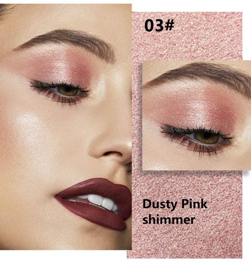 Evpct Dusty Pink Champagne Eyeshadow Palette - High Pigment Rose Gold & Ice Pink Glitter Cream for Older Women