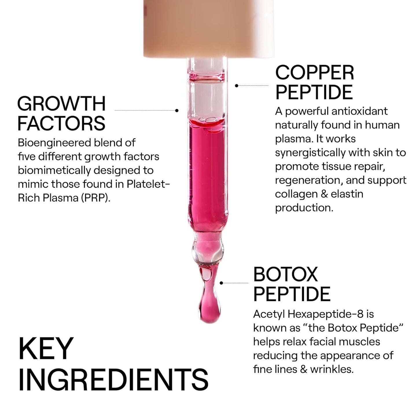 Dr. Diamond's Metacine InstaFacial Serum - Bioactive Growth Factor with Hyaluronic Acid & Peptides | 1 fl oz for Fine Lines & Wrinkles Repair