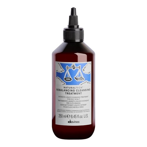 Davines Naturaltech Rebalancing Cleansing Treatment - Oil Control & Normalizing for Oily Scalp | 8.45 Fl Oz