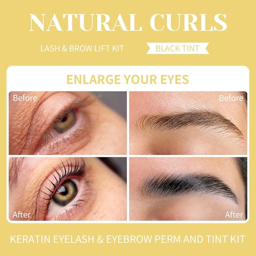 Libeauty Lash Lift & Color Kit | DIY Eyelash Perm & Brow Lamination for Voluminous Lashes