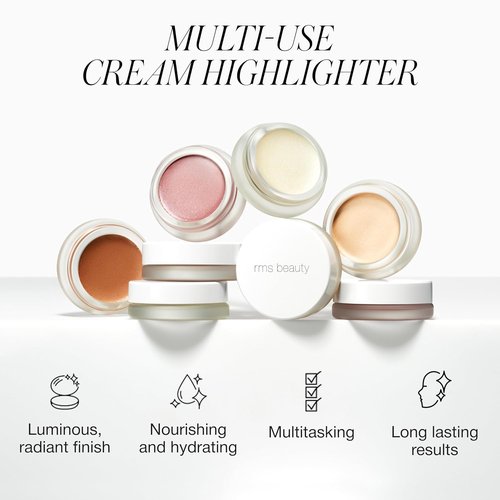 RMS Beauty Luminizer - Cream Highlighter for Luminous Dewy Skin | Versatile Makeup & Body Shimmer