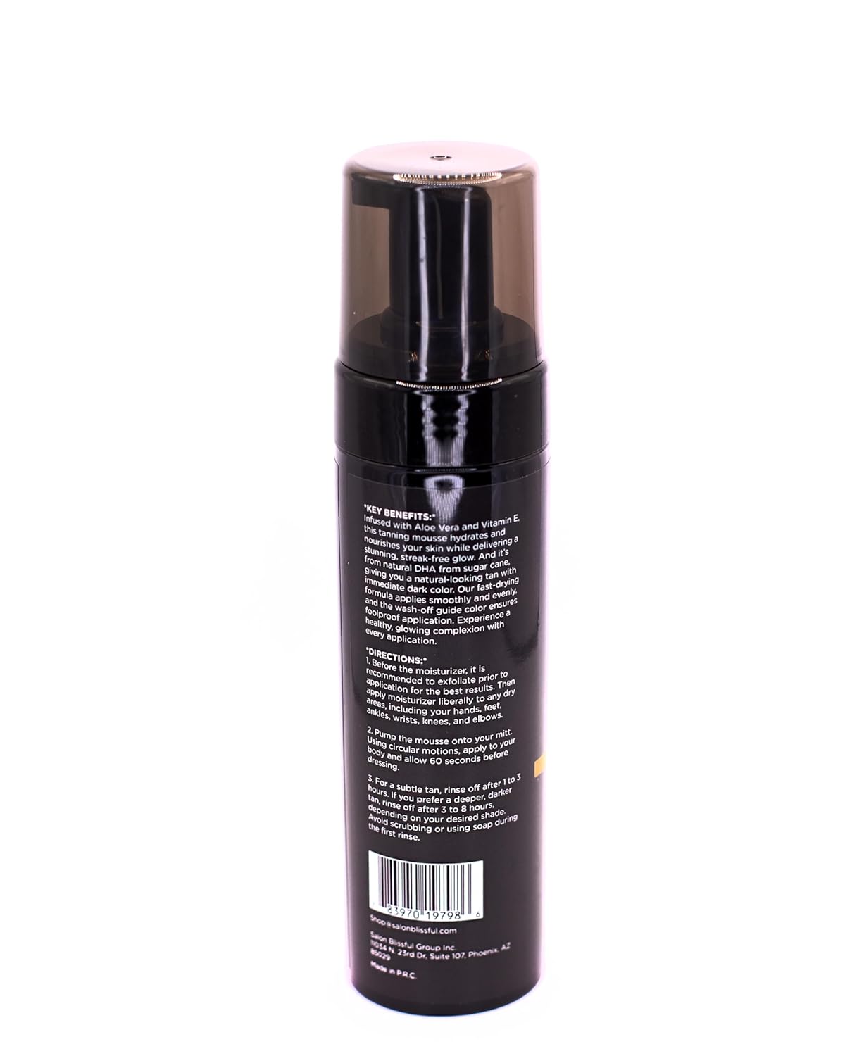 Skiennix Dark Self-Tanning Mousse - Fast-Drying Formula for Natural Bronzed Glow - 6.7fl oz with Aloe Vera & Coconut Scent