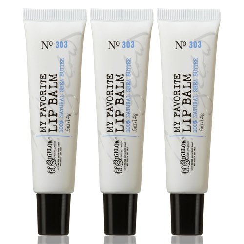 C.O. Bigelow Lip Balm Tubes - Moisturizing Shea Butter & Jojoba Oil | Pack of 3, 0.5 oz