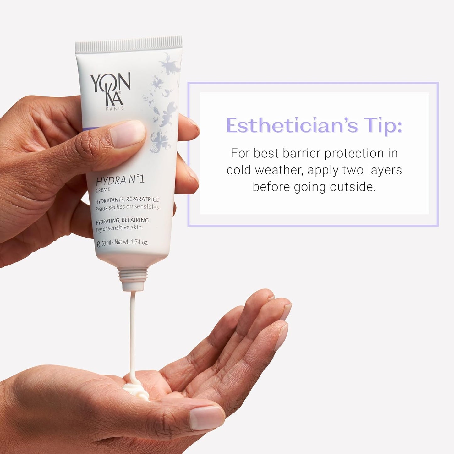Yonka Daily Reparative Moisturizer - Rich Anti-Aging Hydra No. 1 Creme with Hyaluronic Acid & Vitamins A, C, E for Dry Skin