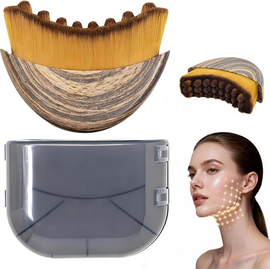 Skiennix Lymphatic Drainage Face Brush - Super Soft Bristles for Puffiness Reduction & Jawline Definition
