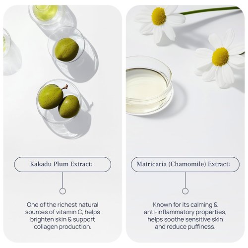 Lift & Glow Organic Eye Cream - Reduces Dark Circles & Puffiness | Anti-Aging Formula with Kakadu Plum & Coconut Oil - 1 Fl Oz