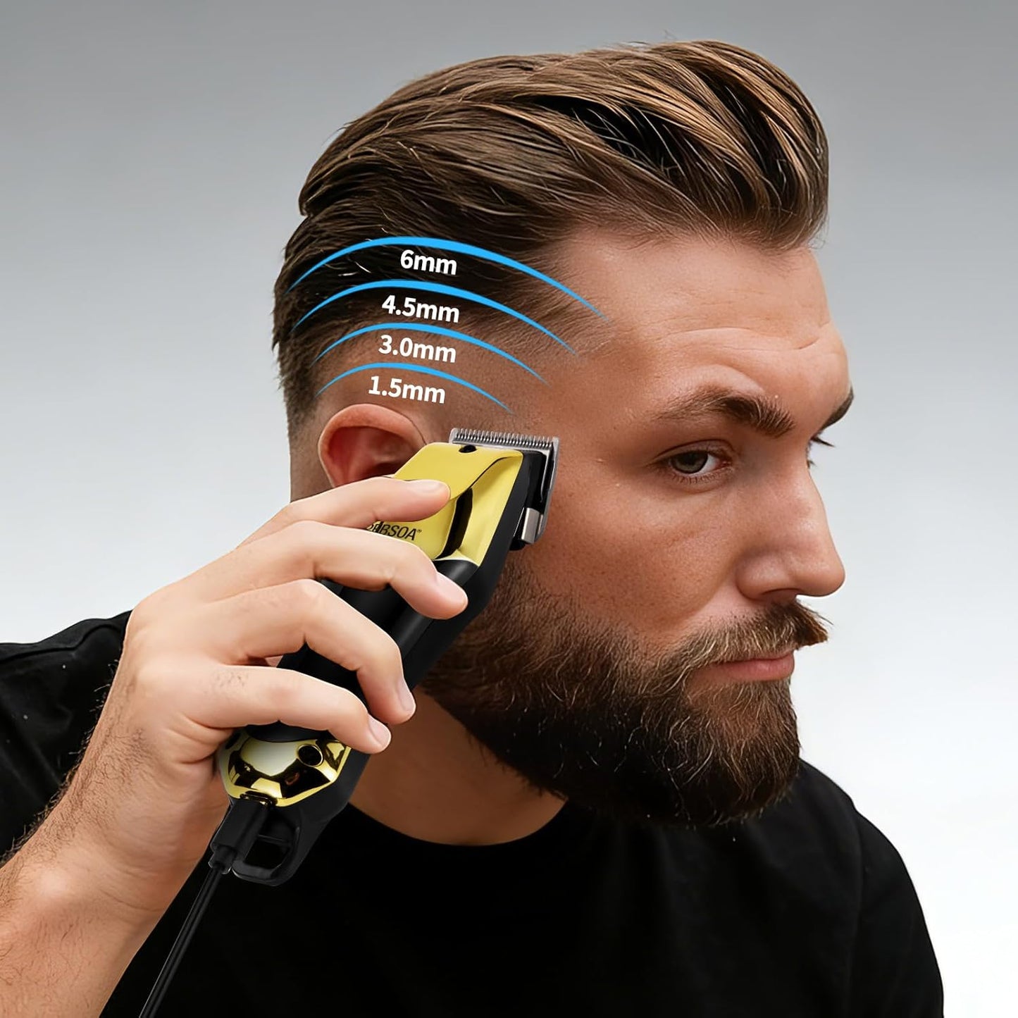 Skiennix Hair Clippers for Men - Cordless Grooming Set with LED Display & 4 Essential Tools