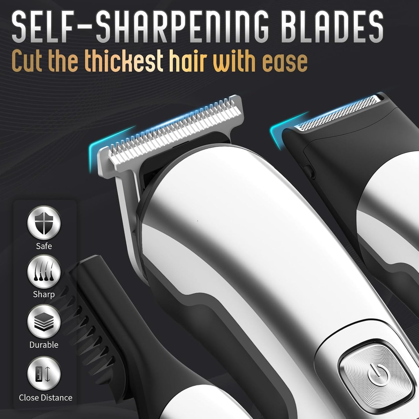 Ufree Beard Trimmer - Waterproof Electric Razor for Face, Nose & Body Grooming | Cordless Hair Clippers