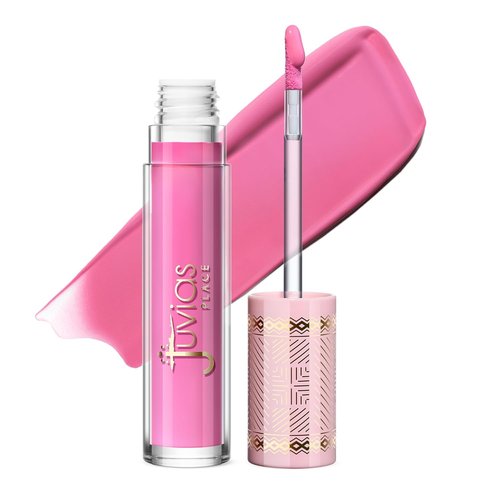 Juvia's Place Smoothie Lip Gloss - Hydrating Pink Velvet Cream Gloss with Plumping Formula | High Shine, Non-Sticky Finish