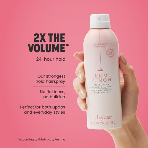 Drybar Rum Punch Volumizing Hairspray - Strong Hold for 24 Hours | No Flakiness, Vegan & Cruelty-Free