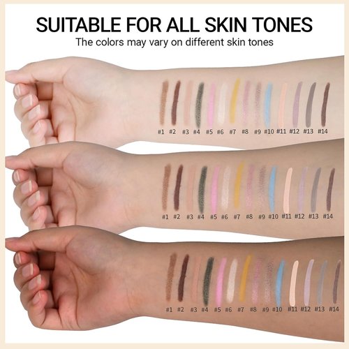Erinde Waterproof Cream Eyeshadow Stick - Bright Pink Matte, Buildable & Blendable, Vegan | 05
