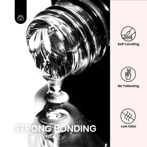 beetles Gel Polish 2Pcs 15ml Nail Glue Kit for Acrylic Nails, 5 in 1 Super Strong Brush in Nail Gel Glue for False Nails Tips and Gel Nail Polish Led Lamp Required