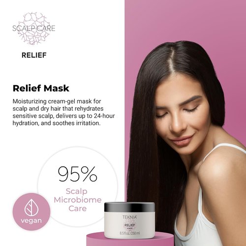 LAKMÉ Teknia Scalp Care Relief Hydra Cream Gel Mask - Nourishing Dry Scalp Treatment, 8.5 Fl Oz