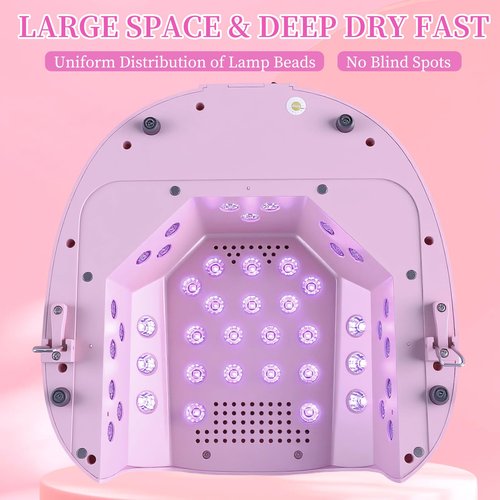 126W UV LED Nail Lamp for Gel Polish Cordless Rechargeable Nail Dryer,Nail Cure Lamp with Automatic Sensor & 4 Timers, Portable Professional Nail Light