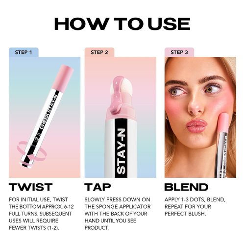 Sacheu Cheek STAY-N Liquid Blush - High Pigment, Buildable Cream for Dewy Radiance | Long-Lasting & Cruelty-Free