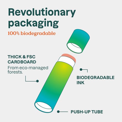 ATTITUDE Tinted Lip Balm - SPF 15, EWG Verified, Plastic-Free, Vegan, Unscented, 0.3 Ounce