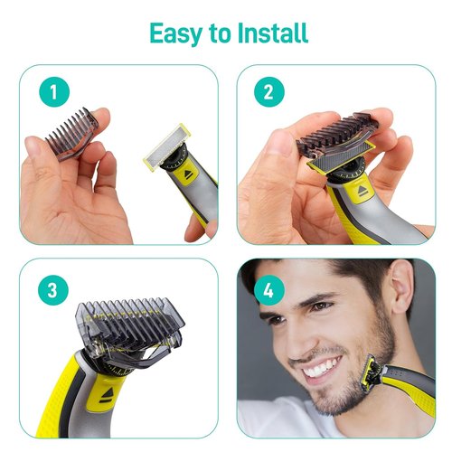 Philips Norelco OneBlade Shaver Guide Combs - Trimmer Guards Kit for Face & Body | 1/3/5mm Sizes