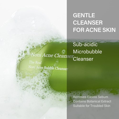 Celimax Noni Bubble Cleanser - Gentle Face Wash for Sensitive to Oily Skin | Calming & Exfoliating, 155ml