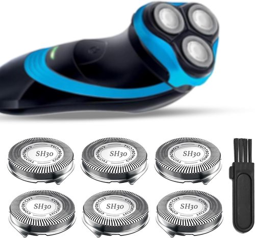 Philips Norelco SH30 Shaving Heads - High-Performance Replacement Blades for Series 1000, 2000, 3000 & 5000X - 6 Packs