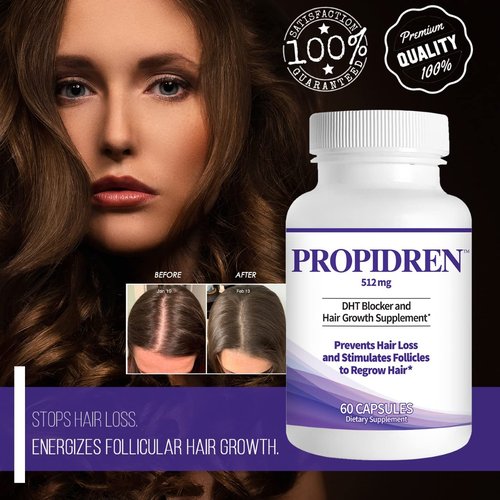 HairGenics Propidren - DHT Blocker Hair Growth Capsules | Prevent Hair Loss & Stimulate Follicles