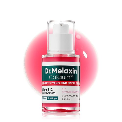 Dr. Melaxin Cyano Pink Spicule Serum - Vitamin B12 Microneedle Facial Treatment for Enlarged Pores | 1.01 fl. oz.