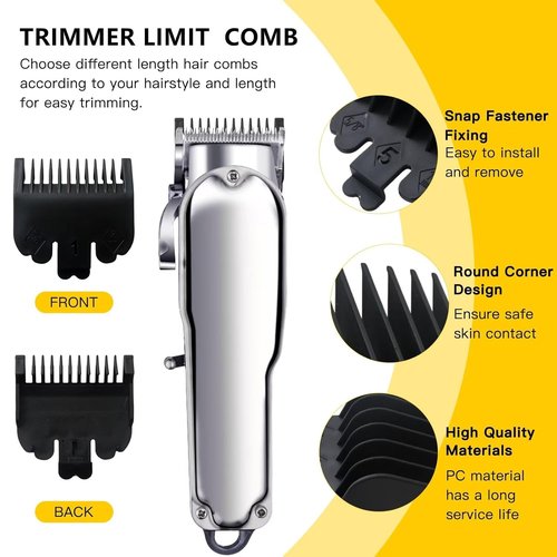 BaBylissPRO Clipper Guards - 10-Pack Attachment Combs Set for FX870, FX890, FX825, FX673 | Cutting Lengths 1/16-1 Inch
