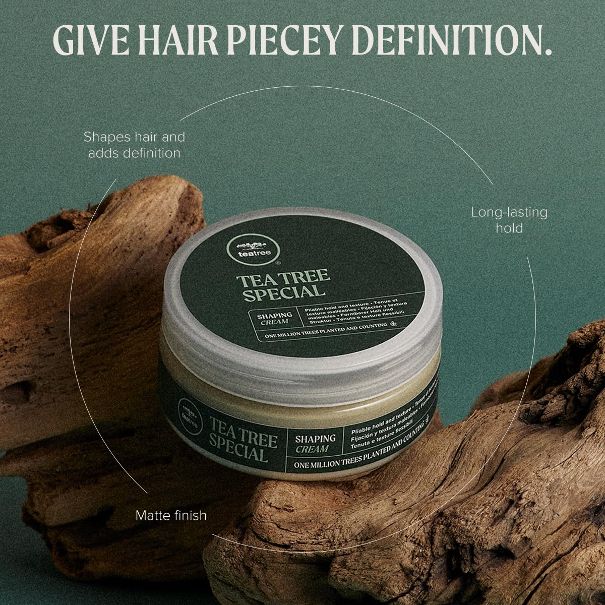 Tea Tree Shaping Cream - Long-Lasting Hair Styling Cream for All Hair Types | Matte Finish