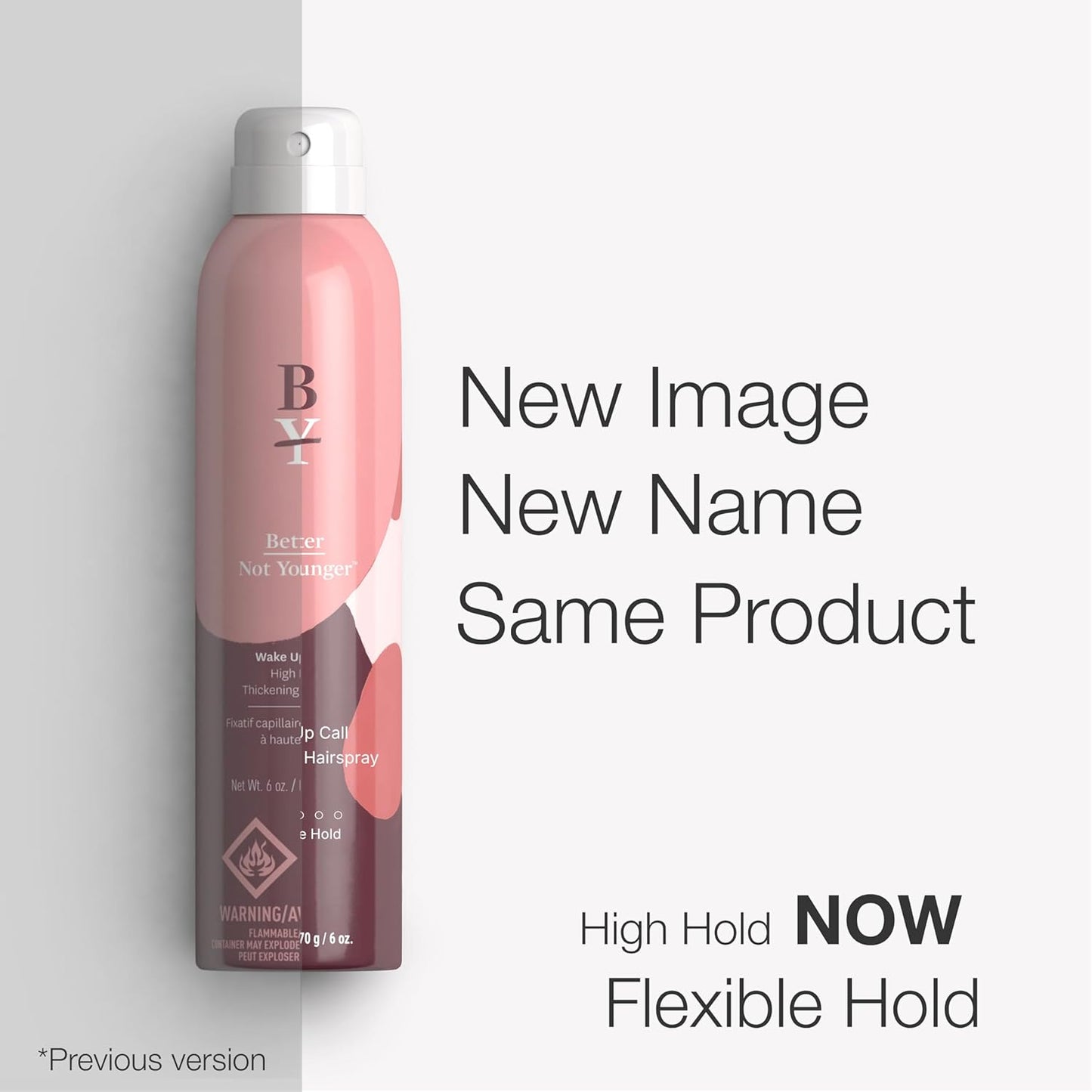 Better Not Younger Hair Thickening Hairspray - Volumizing Biotin & Bamboo Formula for Women 40+ - 6 oz