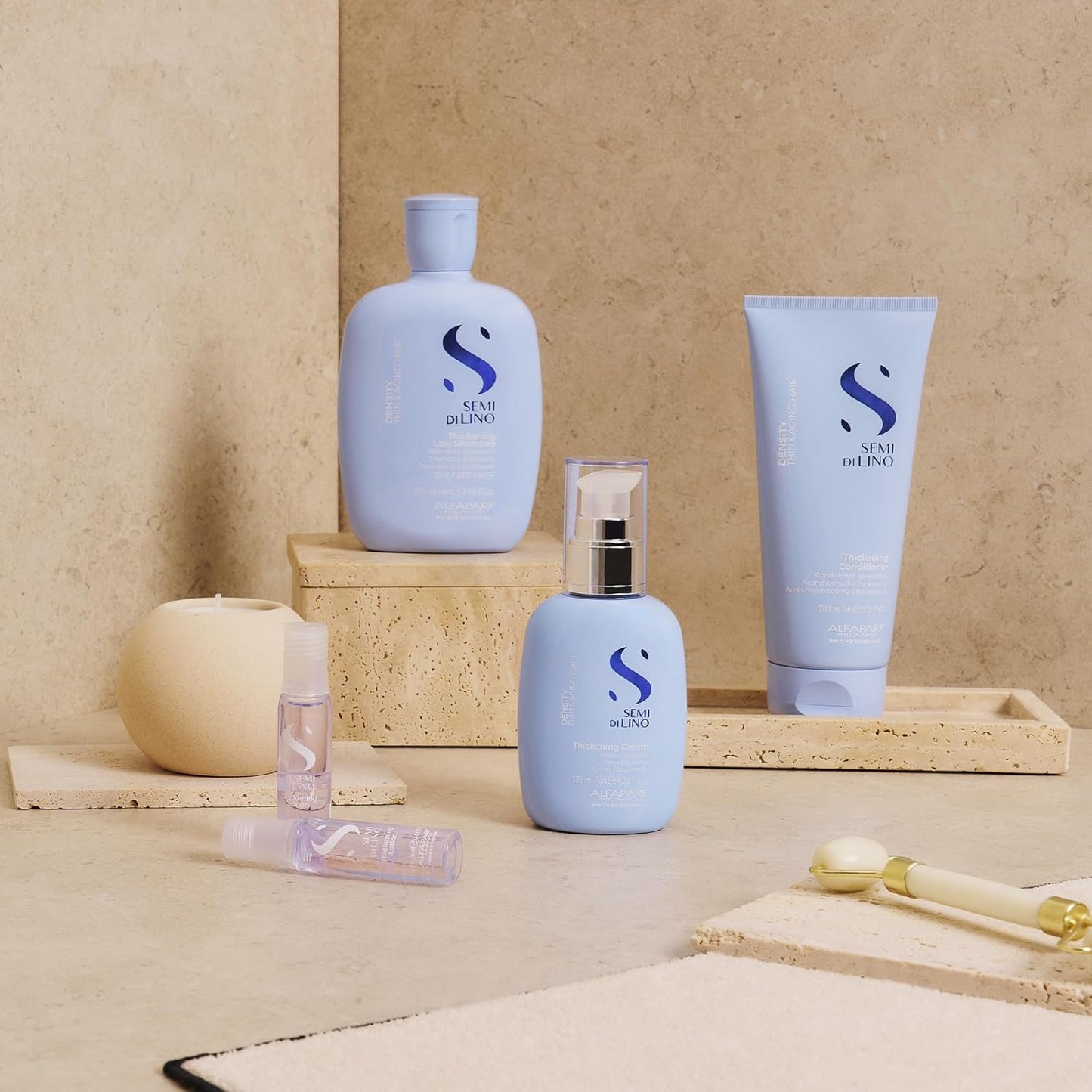 ALFAPARF MILANO Semi Di Lino Density Thickening Conditioner - Peptides & Amino Acids - For Fine Hair - Adds Volume & Softness
