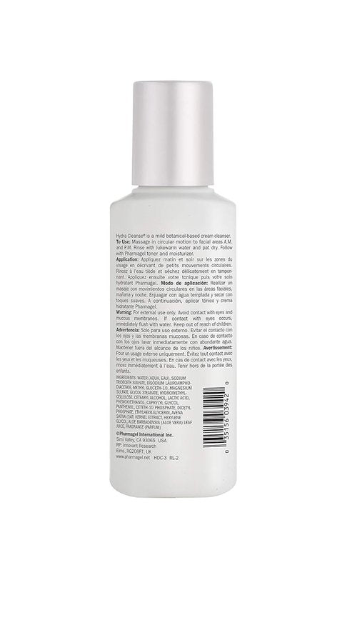 Pharmagel Hydra Cleanse Facial Cleanser - Hydrating, Age-Defying Formula for All Skin Types | 3 fl. oz.