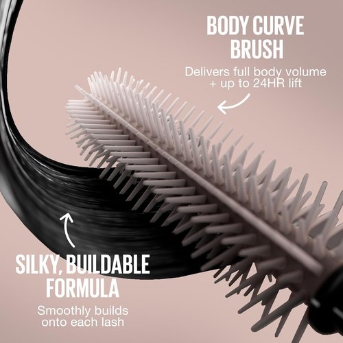 Maybelline Lash Sensational Mascara - 24HR Volume & Length Formula, Smudge & Clump-Resistant, Brownish Black