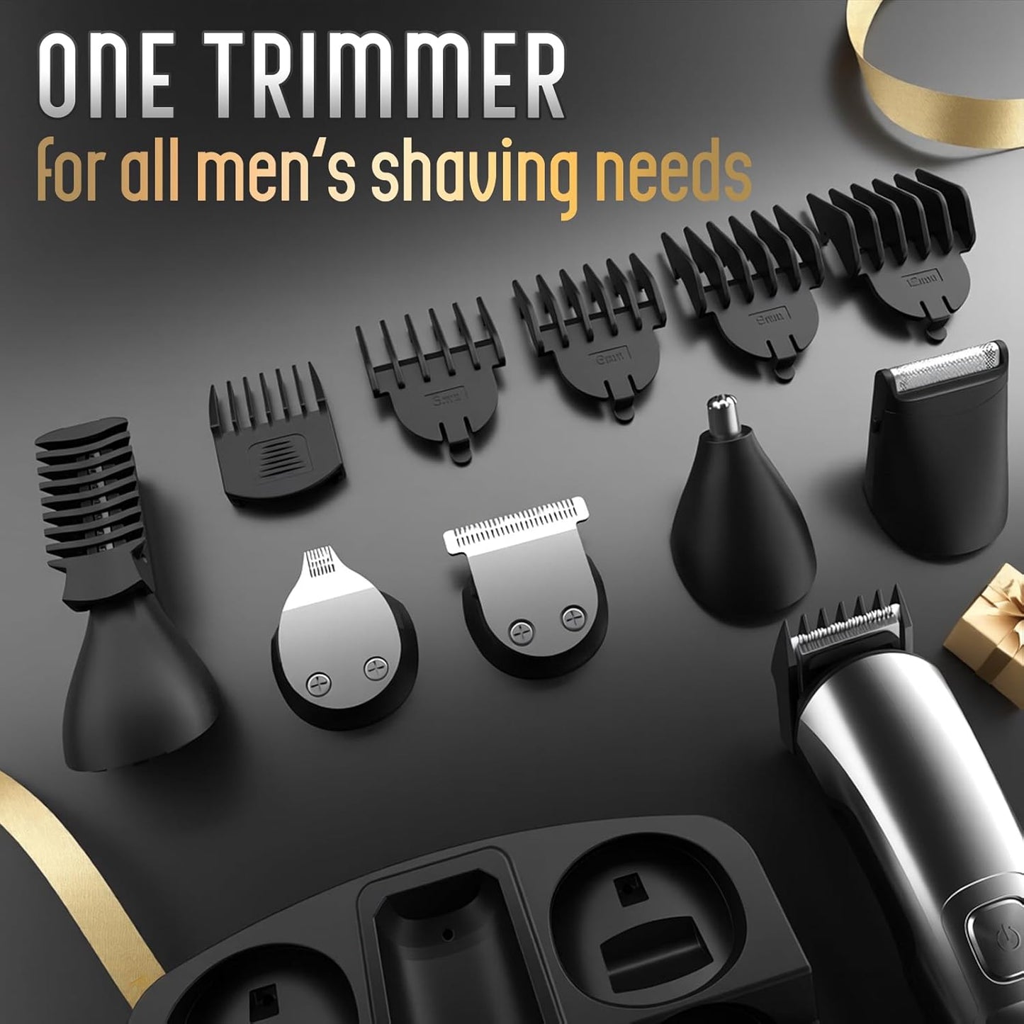 Ufree Beard Trimmer - Waterproof Electric Razor for Face, Nose & Body Grooming | Cordless Hair Clippers