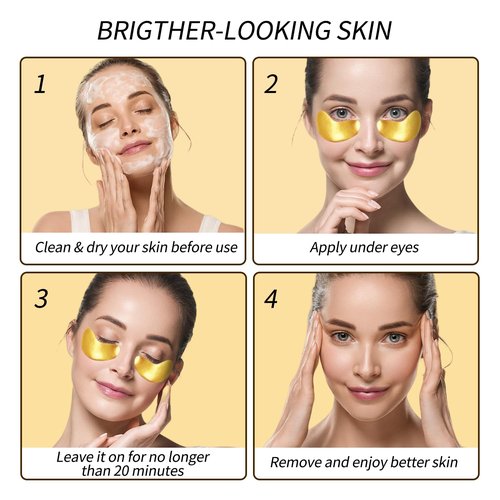 Onespring Under Eye Patches (24 Pairs) - Gifts for Women - Golden Under Eye Mask for Dark Circles, Puffiness & Wrinkles, Eye Gels Pads for Refreshing, Revitalizing - Bridesmaid Gifts