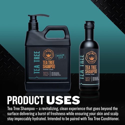 Gibs Grooming Tea Tree Shampoo & Conditioner Set - Nourishing Hair Care Duo