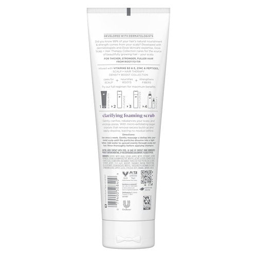Dove Density Boost Foaming Scrub - Gentle Scalp Exfoliation with Vitamin B3 & Zinc | 9 oz