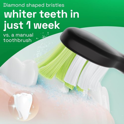 Brushmo Replacement Toothbrush Heads - Compatible with Philips Sonicare DiamondClean HX6062/65 - Black, 8 Pack