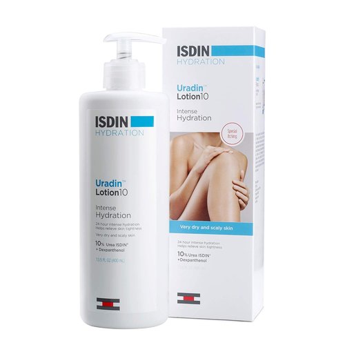 ISDIN Body Lotion - Uradin 10 | 24-Hour Intense Hydration, Non-Greasy Moisturizer for Dry Skin, 13.5 Fl. Oz.