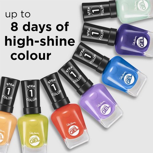 Sally Hansen Miracle Gel Salon Quality Nail Polish | Gel-Like Formula, Two-Step System, No UV Light Needed, Long Lasting | Opaque, | Opaque, Glossy | 849 Onyx-Pected | Black Nail Polish