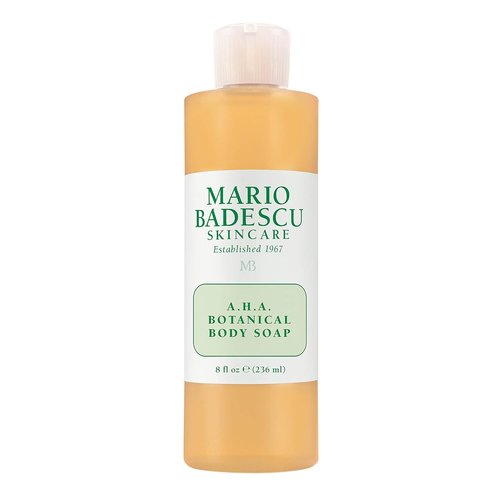 Mario Badescu AHA Botanical Body Wash - Moisturizing Exfoliating Soap with Glycolic Acid & Fruit Enzymes for Brighter Skin
