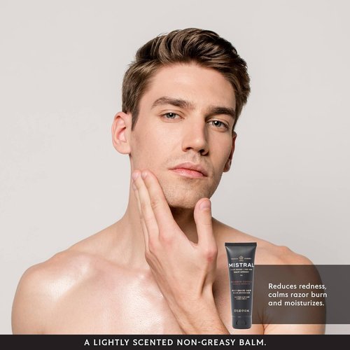 Mistral After Shave Balm - Bourbon Vanilla | Hydrating Aloe & Jojoba Oil Moisturizer - 2.7 Fl Oz