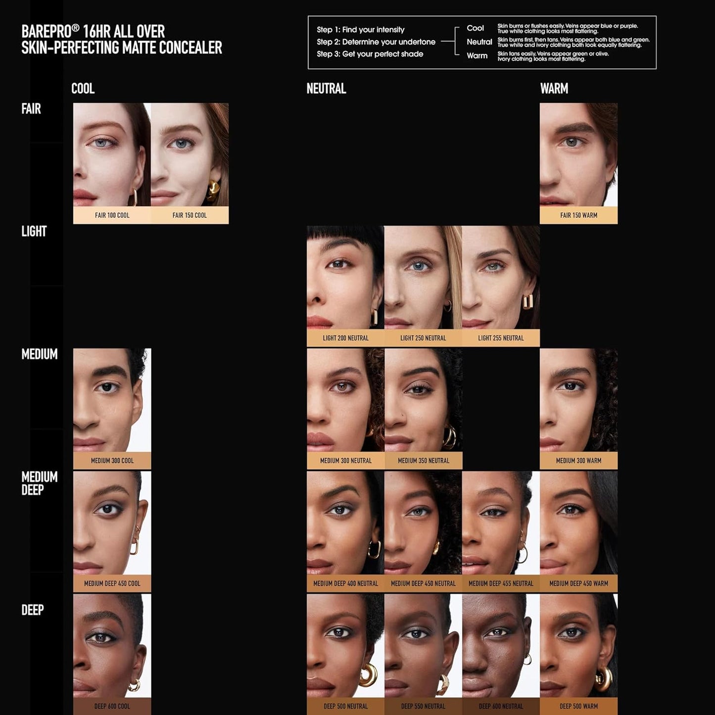 bareMinerals BAREPRO 16HR Matte Concealer - Natural Skin-Perfecting Formula with SPF 25 & Niacinamide